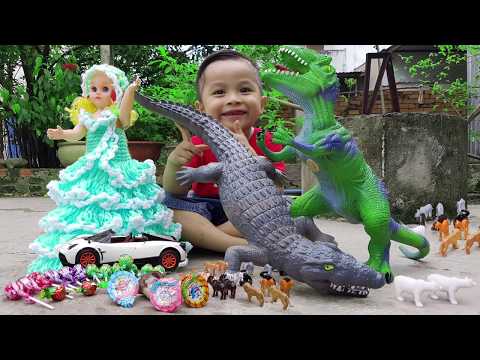 Trò Chơi Khủng Long Cá Sấu Săn kẹo ❤ ChiChi ToysReview TV ❤ Đồ Chơi Trẻ Em Bài Hát Baby Song