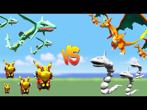 ARK - Thử cho 500 Rồng Truyền Thuyết, Rồng lửa, Pikachu... đại chiến -  Pokemon mạnh nhất | GHTG