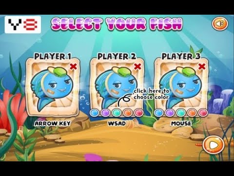 Harah Gaming || Y8 - Lần đầu chơi Fish Eat Fish 3 Players