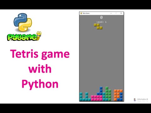 Tetris game with Python - Lập trình game xếp hình, xếp gạch với Python