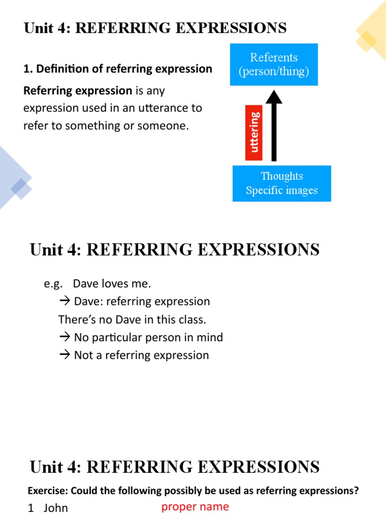 Referring Expression, Predicates And Universe Of Discourse | Pdf |  Predicate (Grammar) | Verb
