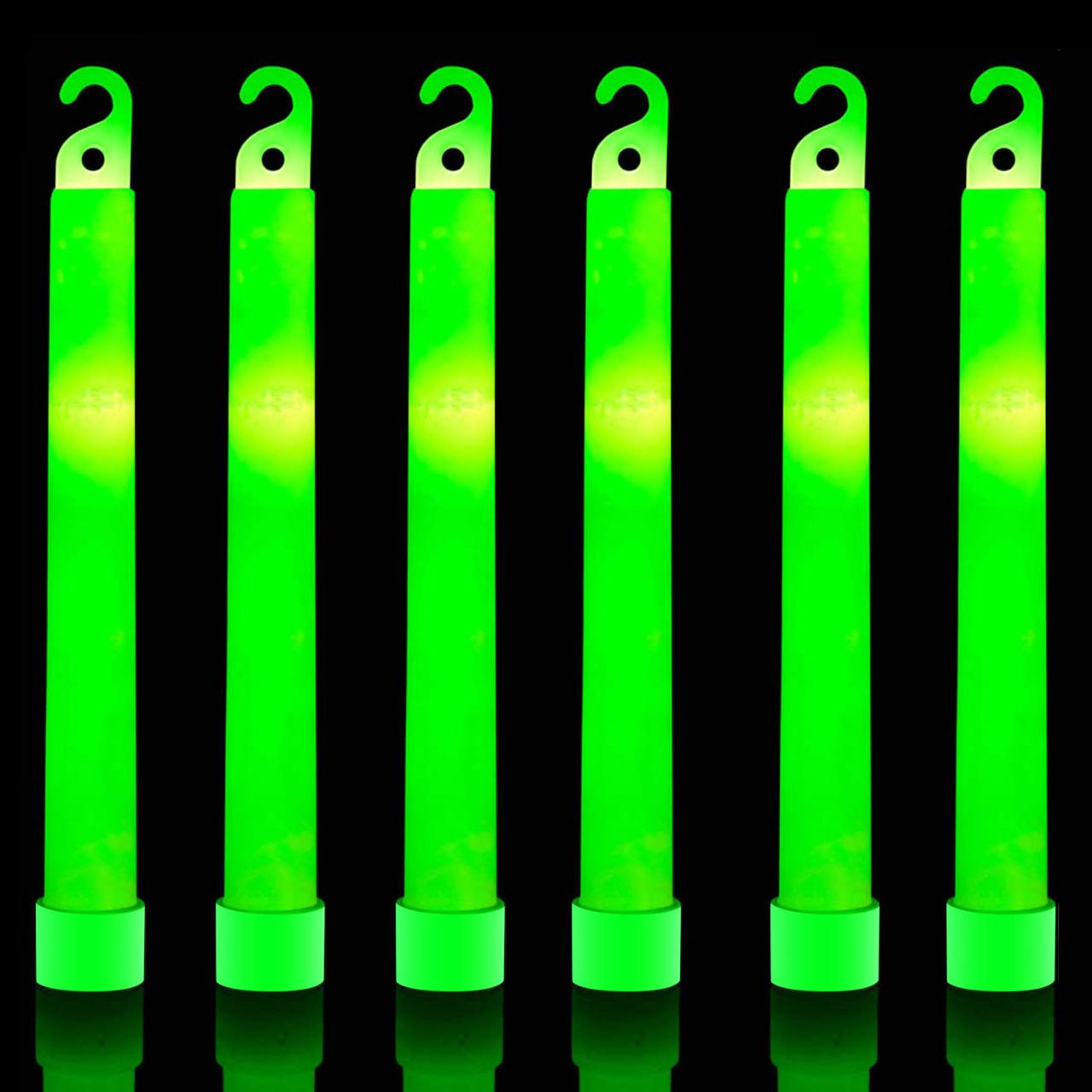 Amazon.Com: 32 Ultra Bright 6 Inch Large Green Glow Sticks - Chem Lights  Sticks With 12 Hour Duration - Camping Glow Sticks, Emergency Glow Sticks  For Storms Blackouts - Glowsticks For Parties