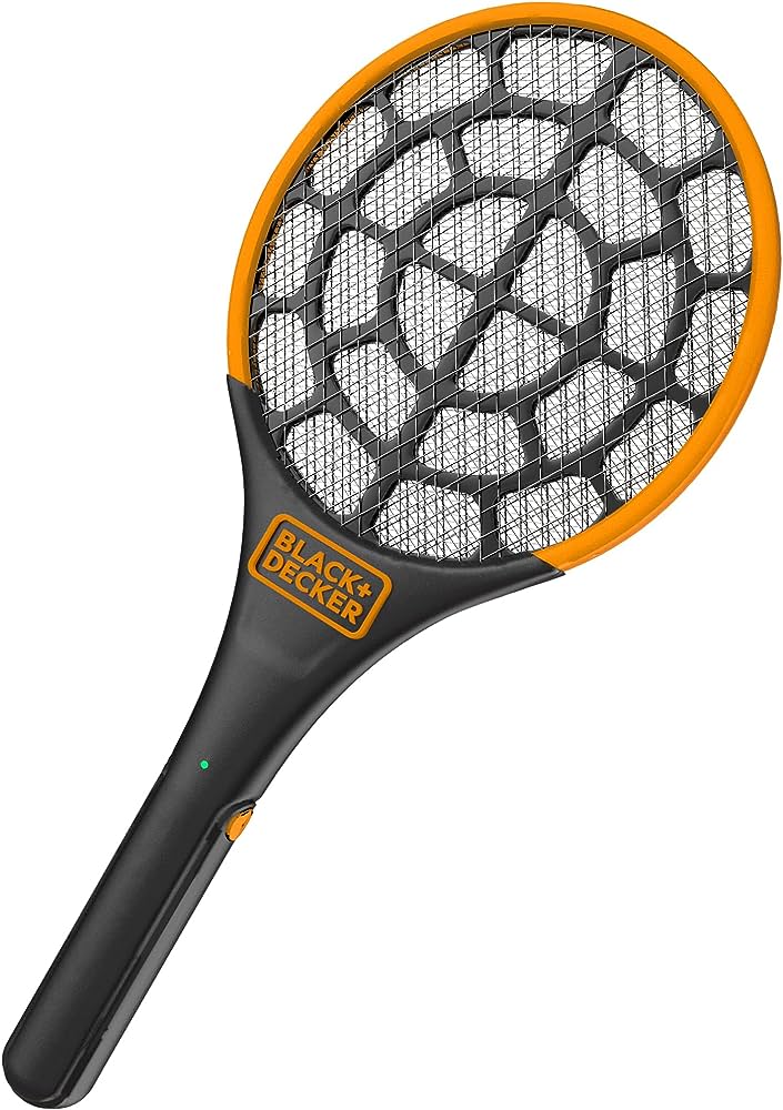 Amazon.Com : Black+Decker Electric Fly Swatter- Fly Zapper- Tennis Bug  Zapper Racket- Battery Powered Zapper- Electric Mosquito Swatter- Handheld  Indoor & Outdoor- Non Toxic, Safe For Humans & Pets : Patio, Lawn