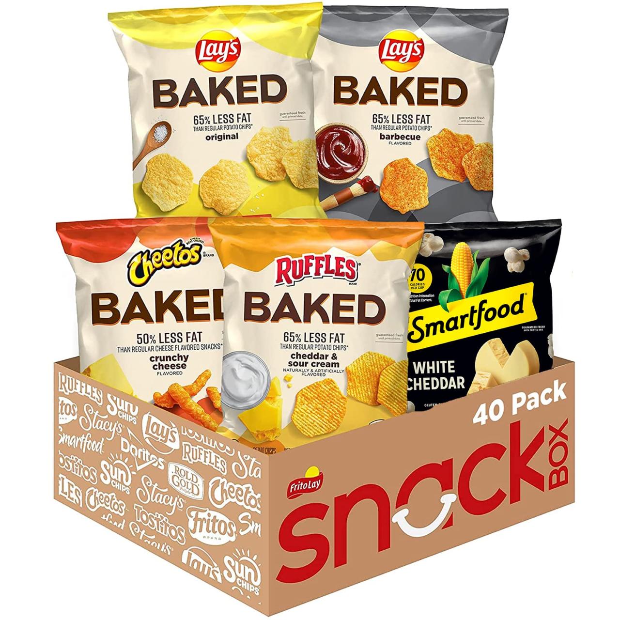 Amazon.Com : Frito-Lay Baked & Popped Mix Variety Pack, 40 Pack : Grocery &  Gourmet Food