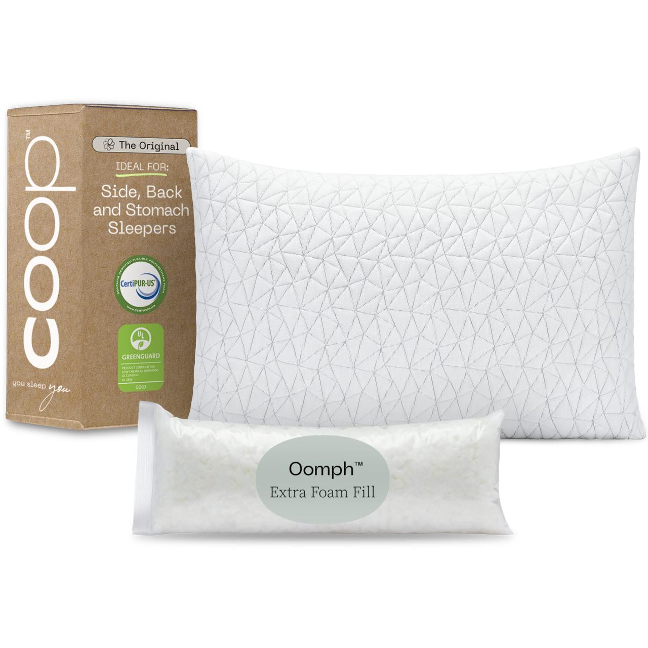 Amazon.Com: Coop Home Goods Original Loft,Queen Size Bed Pillows For  Sleeping - Adjustable Cross Cut Memory Foam Pillows - Medium Firm For Back,  Stomach And Side Sleeper - Certipur-Us/Greenguard Gold : Home