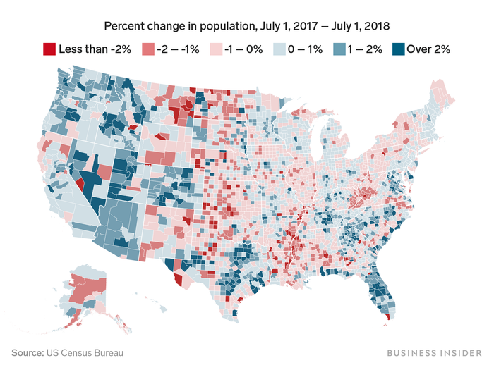 Fastest Growing And Shrinking Counties In America
