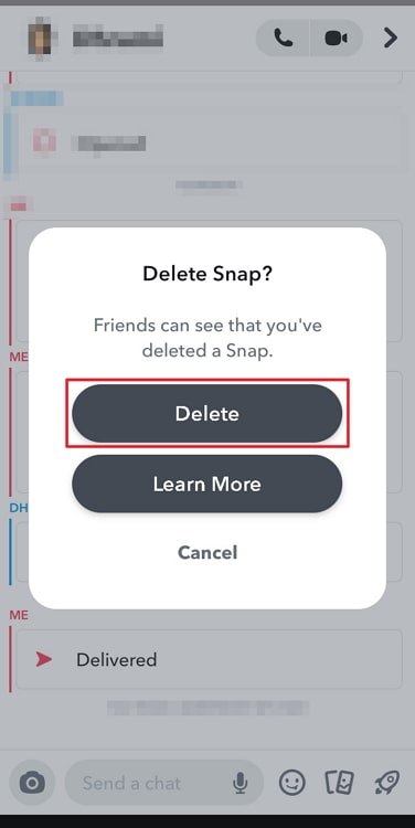Does Snapchat Notify When You Delete Chat Before They See It?