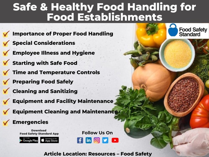 Safe & Healthy Food Handling For Food Establishments