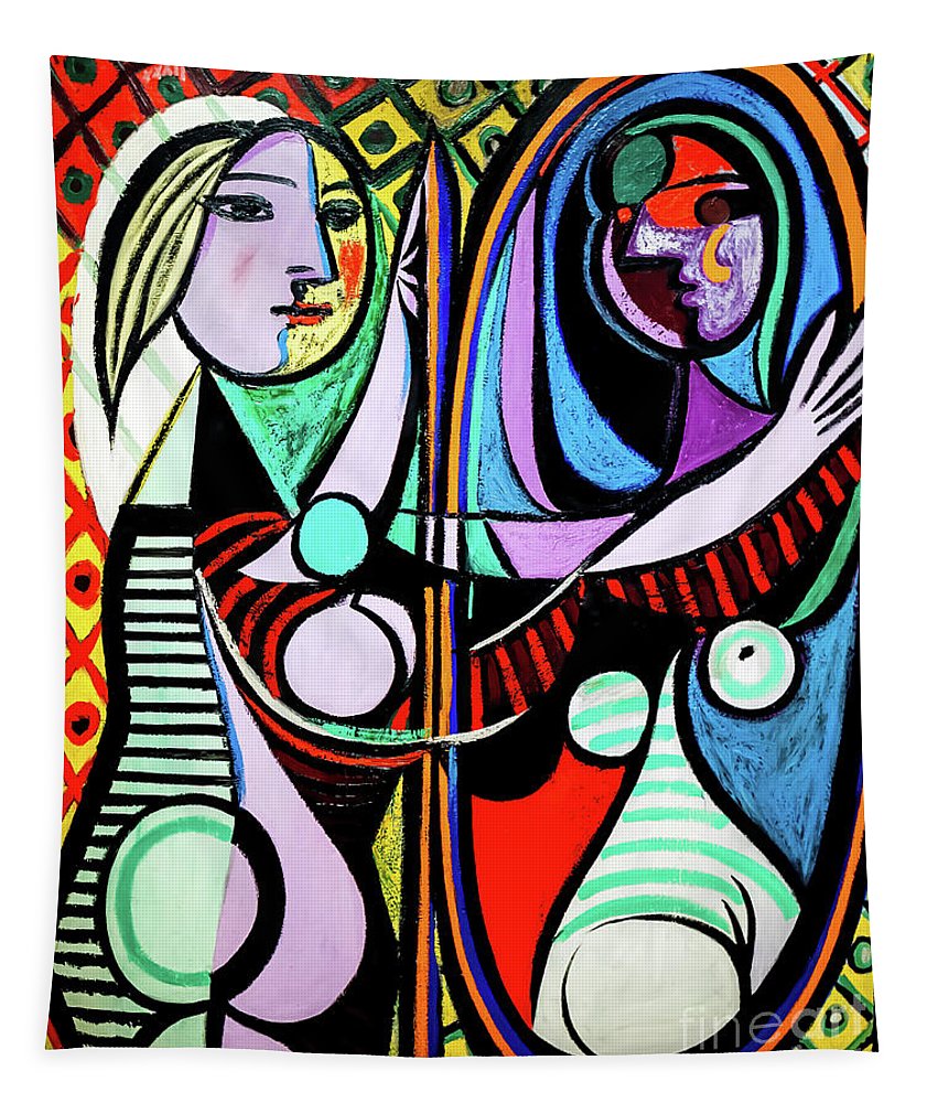 Girl Before A Mirror 1932 By Pablo Picasso Tapestry By Pablo Picasso - Fine  Art America