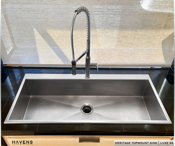 Topmount Sinks: Stainless Steel & Copper - Havens | Luxury Metals