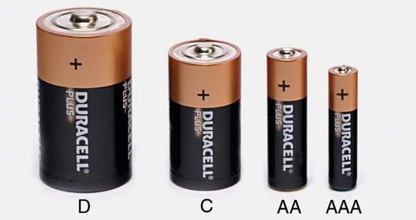 Why Do Aaa, Aa, C, And D Batteries Have The Same Voltage But Different  Sizes? - Quora