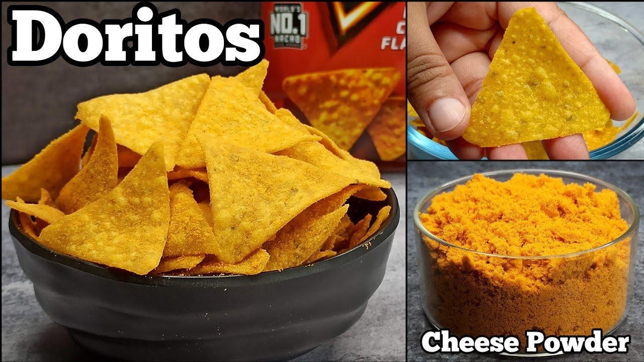 How To Make Doritos At Home ! Nachos With Cheese Powder & Salsa Dip Recipe  - Youtube