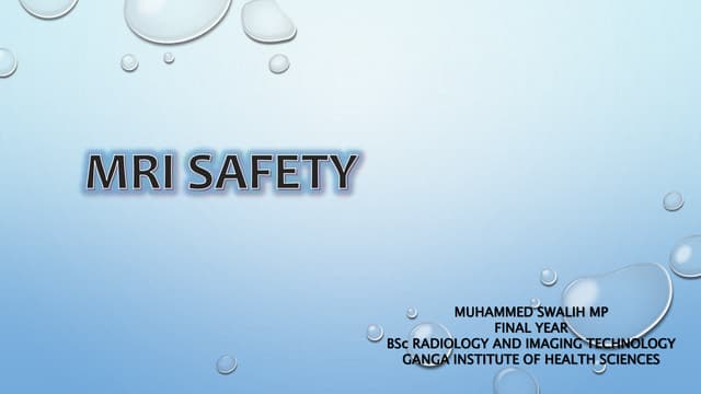 Mri Safety Basics | Ppt