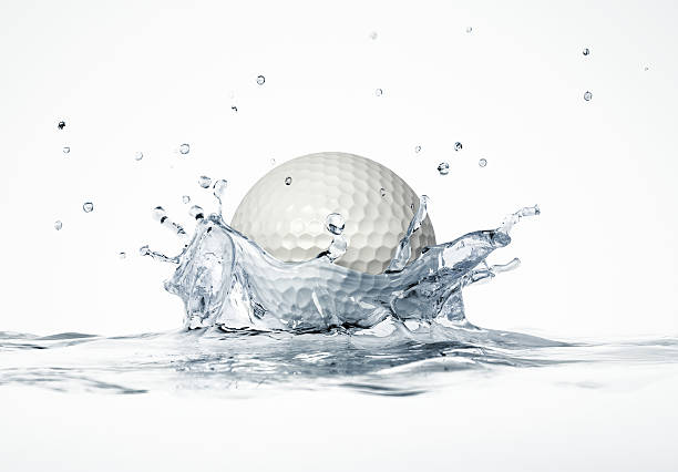White Golf Ball Splashing Into Water Forming A Crown Splash Stock Photo -  Download Image Now - Istock