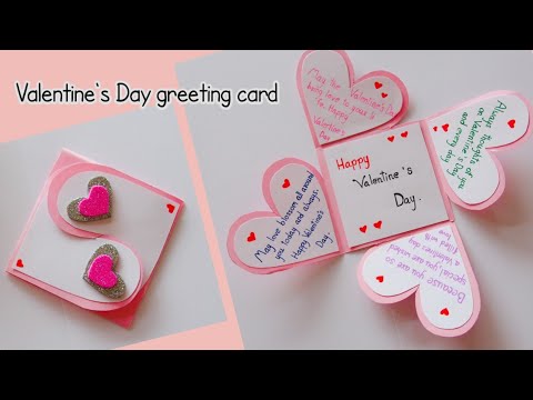 Beautiful Valentines Day card idea| Handmade Valentines Day card | วิธีทำการ์ดพับ การ์ดวันวาเลนไทน์😍